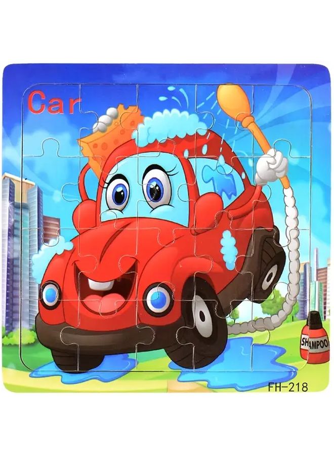 20Pcs Wooden Car Jigsaw Puzzles For Kids Enhance Attention Develop Patience Toy Gift - Image 1