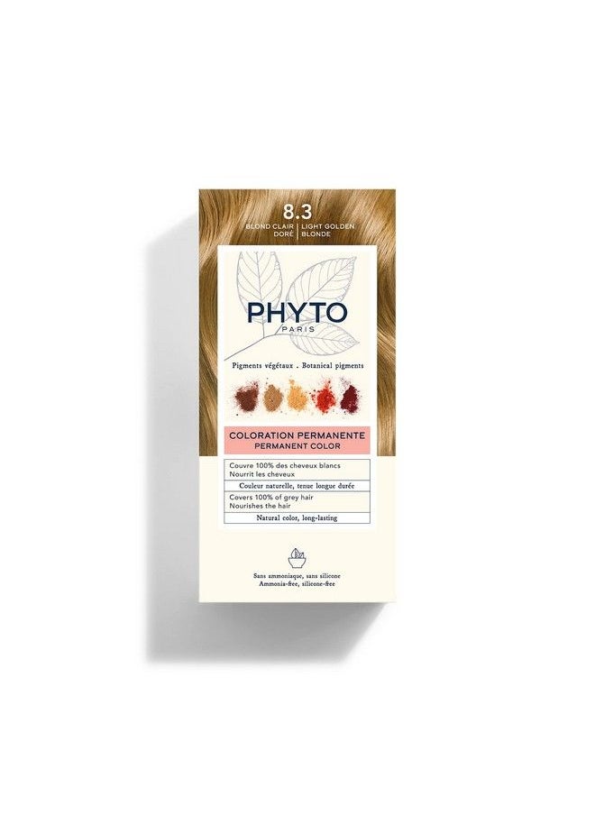 Phyto صبغة الشعر الدائمة Phyto Phytocolor، 8.3 أشقر ذهبي فاتح مع أصباغ نباتية، تغطية شعر رمادية 100%، خالية من الأمونيا، خالية من Ppd، خالية من الموارد، 0.42 أونصة.  - Image 4