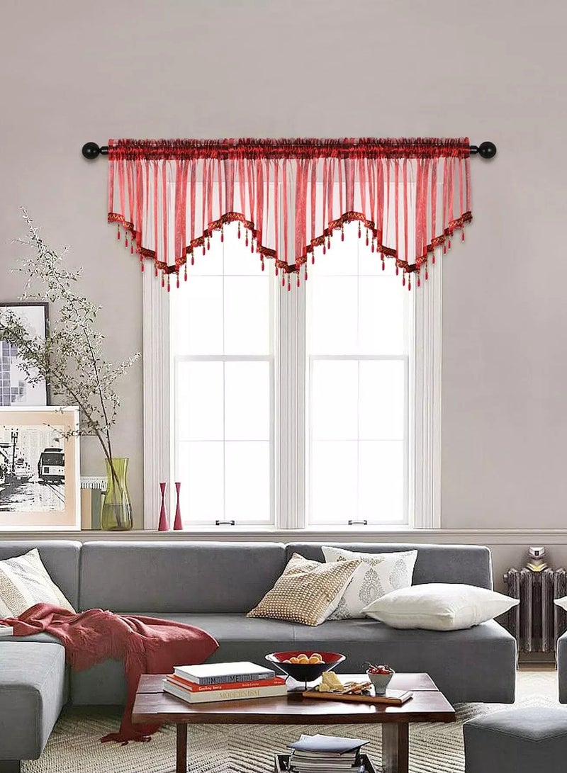 1pc Pendant Decor Window Valance  - Image 1