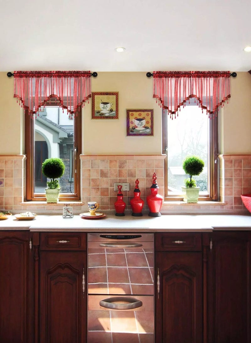 1pc Pendant Decor Window Valance  - Image 2