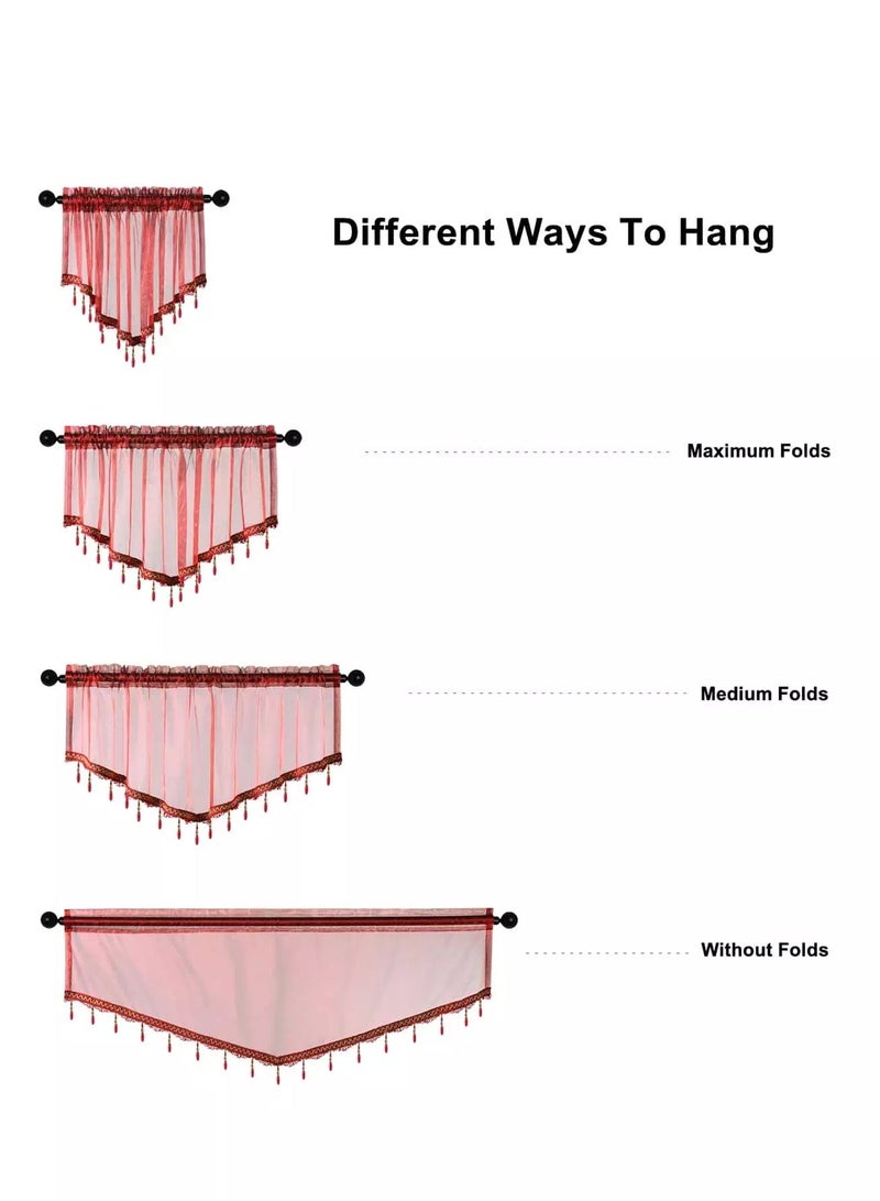 1pc Pendant Decor Window Valance  - Image 4