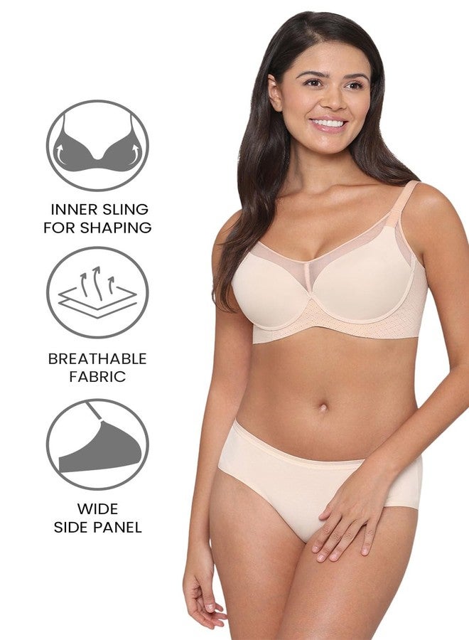 Wacoal Women’s Franca |Padded|Non-Wired |Full Cup|Everyday Wear|Full Coverage|T-Shirt Bra Beige (L) - Image 2