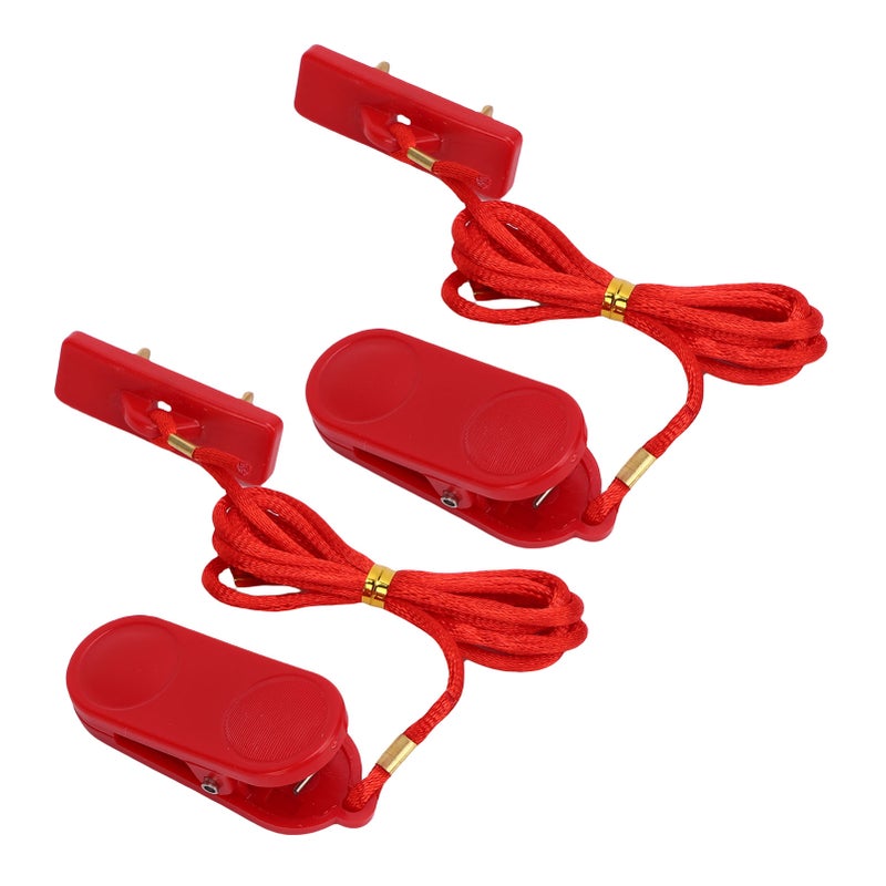 2pcs Treadmill Security Key Universal Rectangular Double Insert Running Machine Emergency Stop Switch for Gym - Image 1