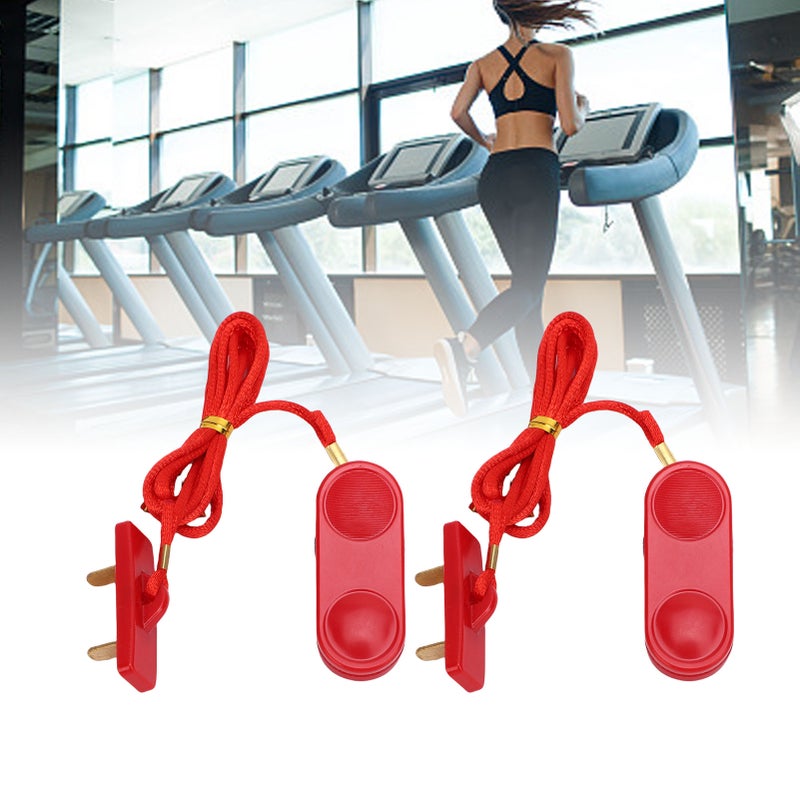 2pcs Treadmill Security Key Universal Rectangular Double Insert Running Machine Emergency Stop Switch for Gym - Image 2