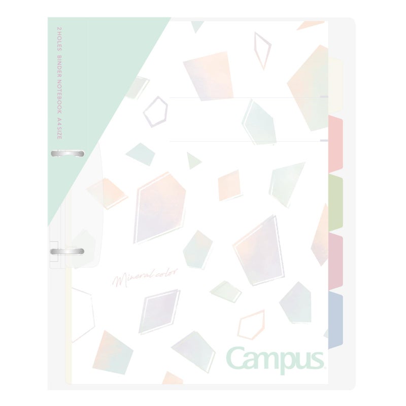 Kokuyo Campus Refillable Notebook A4 Slim 2 Ring Binder Notebook with 5 Subject Dividers 100 Sheets Capacity Suitable for 30 Holes Loose Leaf Paper Mineral Color Sorbet Blue LePP158L4LB - Image 2