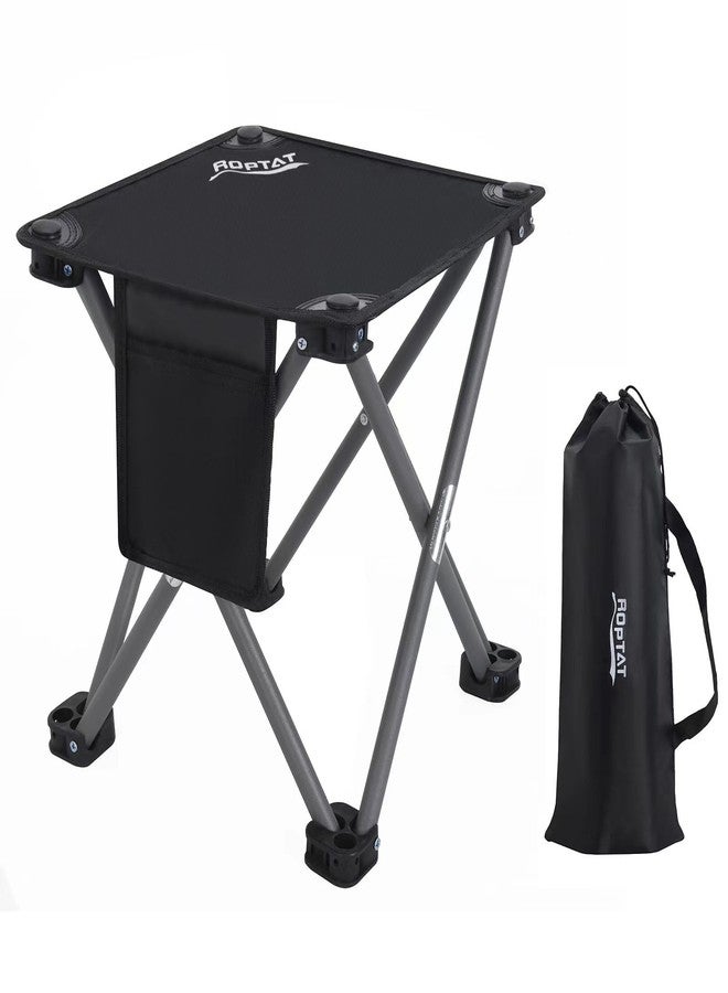 Roptat Camping Stool,Portable Folding Compact Lightweight Stool Seat for Camping Fishing Hiking Gardening Outdoor Walking Backpacking Travelling and Beach with Carry Bag (Grey) - Image 1