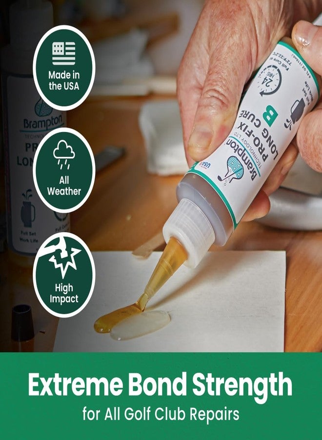 BRAMPTON TECHNOLOGY, LTD. Brampton PRO-FIX Long Cure Golf Epoxy - Full Set Work Life - Extra Strength - Golf Epoxy for All Golf Shafts, Golf Heads, Drivers, Putters, and Irons - Engineered for The Golf Industry (8 oz Kit) - Image 2