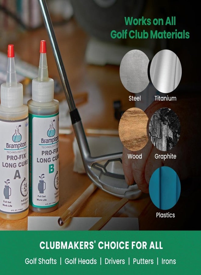 BRAMPTON TECHNOLOGY, LTD. Brampton PRO-FIX Long Cure Golf Epoxy - Full Set Work Life - Extra Strength - Golf Epoxy for All Golf Shafts, Golf Heads, Drivers, Putters, and Irons - Engineered for The Golf Industry (8 oz Kit) - Image 5