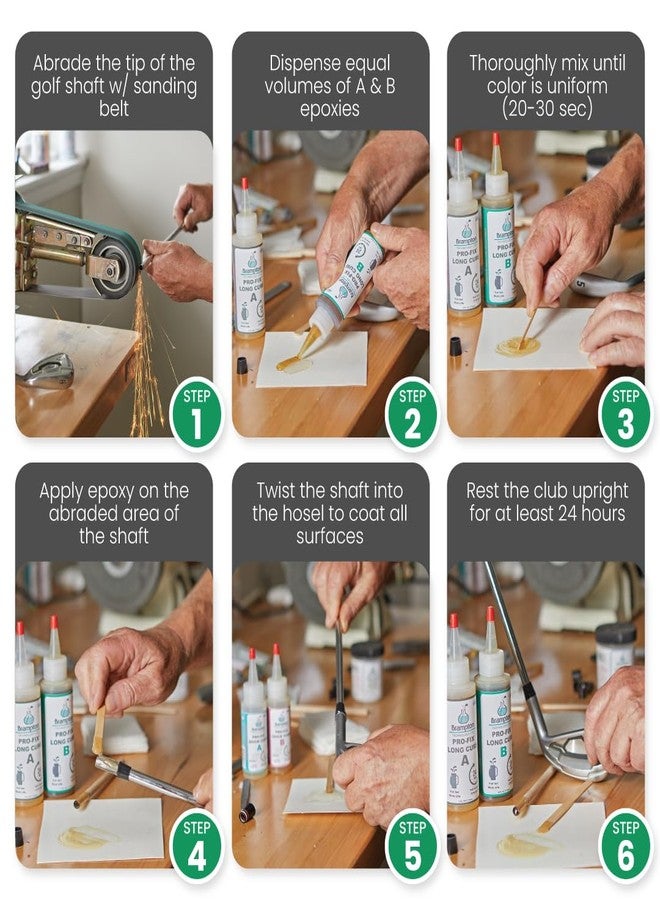 BRAMPTON TECHNOLOGY, LTD. Brampton PRO-FIX Long Cure Golf Epoxy - Full Set Work Life - Extra Strength - Golf Epoxy for All Golf Shafts, Golf Heads, Drivers, Putters, and Irons - Engineered for The Golf Industry (8 oz Kit) - Image 4