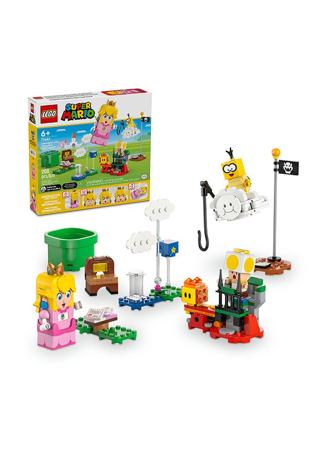 LEGO - Lego Super Mario Adventures With Interactive Lego Peach, Princess Toy Playset For Kids, Yellow Toad Figure, Nintendo Gift For 6 Plus Year Old Girls, Boys And Gamers, 71441 (208 Pieces) - Image 1