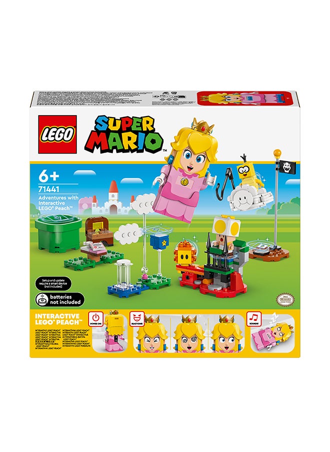 LEGO - Lego Super Mario Adventures With Interactive Lego Peach, Princess Toy Playset For Kids, Yellow Toad Figure, Nintendo Gift For 6 Plus Year Old Girls, Boys And Gamers, 71441 (208 Pieces) - Image 1