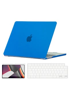 O Ozone Matte Case Compatible with MacBook Pro 16 inch (A2485)M1 (A2780)M2 (A2991)M3 (A3403,A3186)M4 2021-2024 Case+Keyboard Cover+Protector,Dark Blue  - Image 1