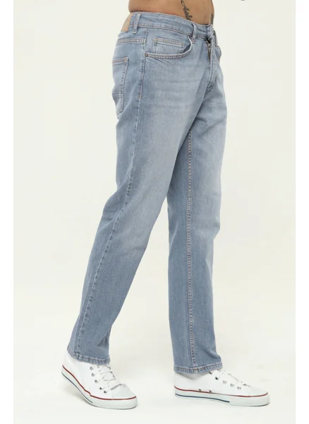 Cedy Denim Men's Yüksel Waist Wide Cut Piggy Leg Denim Trousers Regular Fit Jean C336