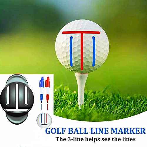 Eeokoka 8 Pack Precision Golf Ball Marker, Upgrade Golf Accessories, 4 Golf Ball Marking Stencils and 4 Colors Golf Ball Markers, Golf Ball Line Marker Tool, Golf Ball Alignment and Identification Tool - Image 5