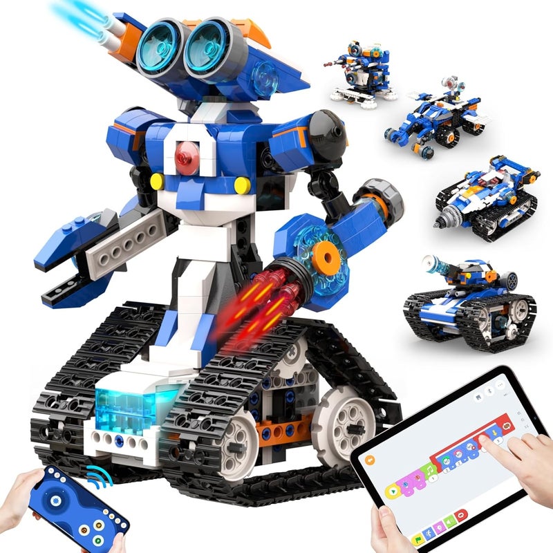 Apitor Robot J, STEM Toys for Kids ages 7-12, Coding Robot for Kids, 6-in-1 Robotic Building Kits, Programmble Boys Toys, Learning & Education Gifts for Boys and Girls 7+ Christmas Birthday - Image 1