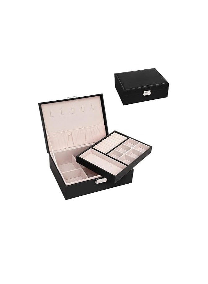 Spaceshoop Large Capacity Jewelry Box Travel Jewelry Organizer Multifunctional Necklace Earring Ring Storage Box Women Gift - Image 1