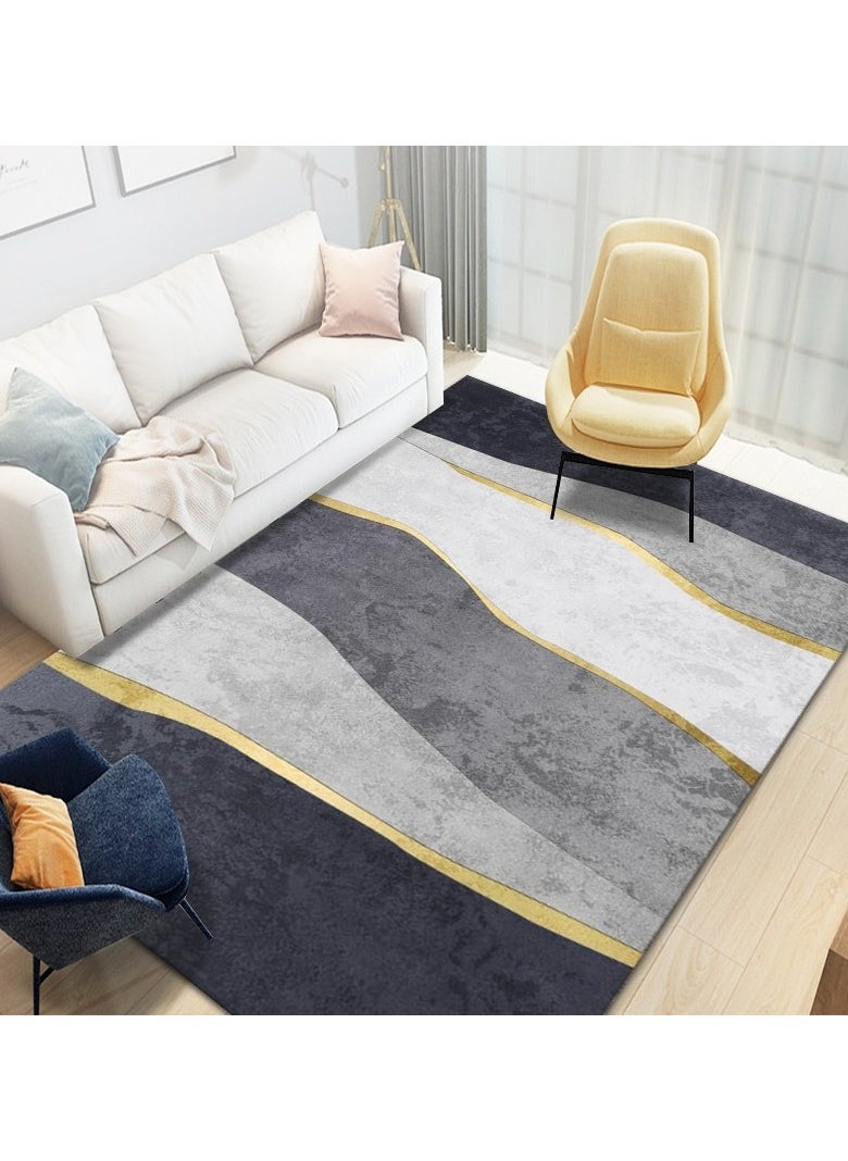 Squality Polyester Fiber Rectangular Simple And Comfortable Carpet(Carpet Only)