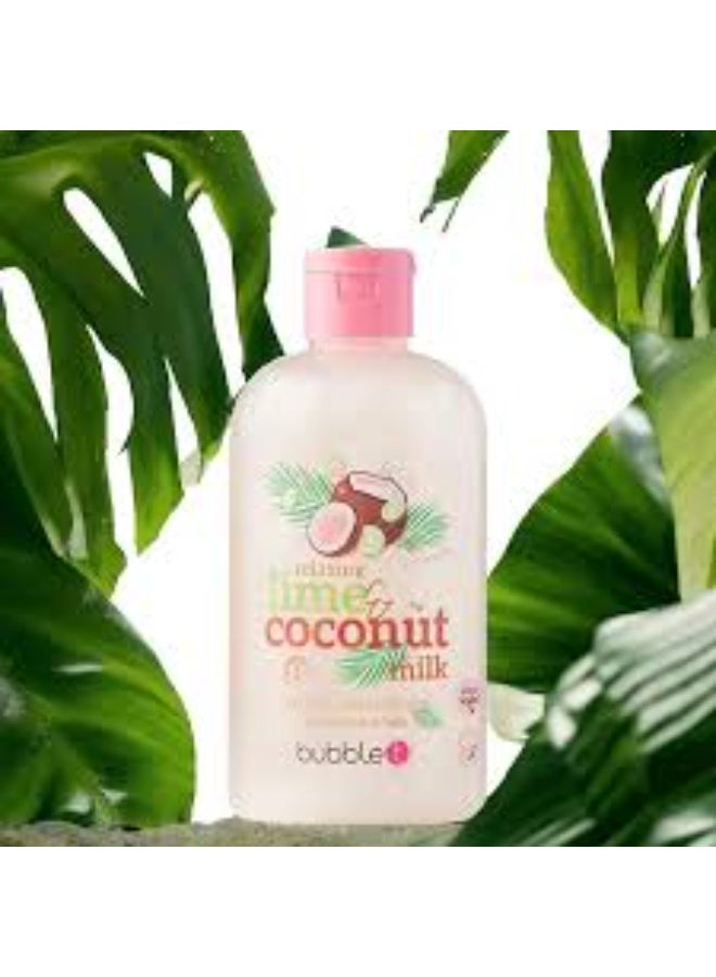 Bubble T Relaxing Lime & Coconut Milk Bath & Shower Gel 500ml - Image 2