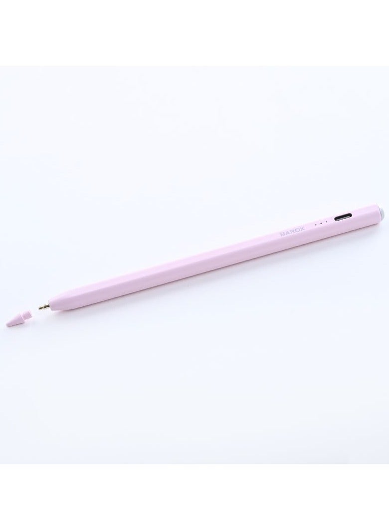 BAROX iPad Stylus Pen Smart Pencil Compatible with iPad 2018–2026 (Supports 11th Gen, iPad A16, 10th, 9th, 8th, 7th, 6th, iPad Pro, iPad Air, iPad Mini) – Palm Rejection, Smooth & Precise Writing – Fast Charging USB-C (13 Minutes) – 14 Hours Battery Life – Includes 2 Extra Tips – PINK pencil -iPad Only (Not Compatible with Android ) - Image 4
