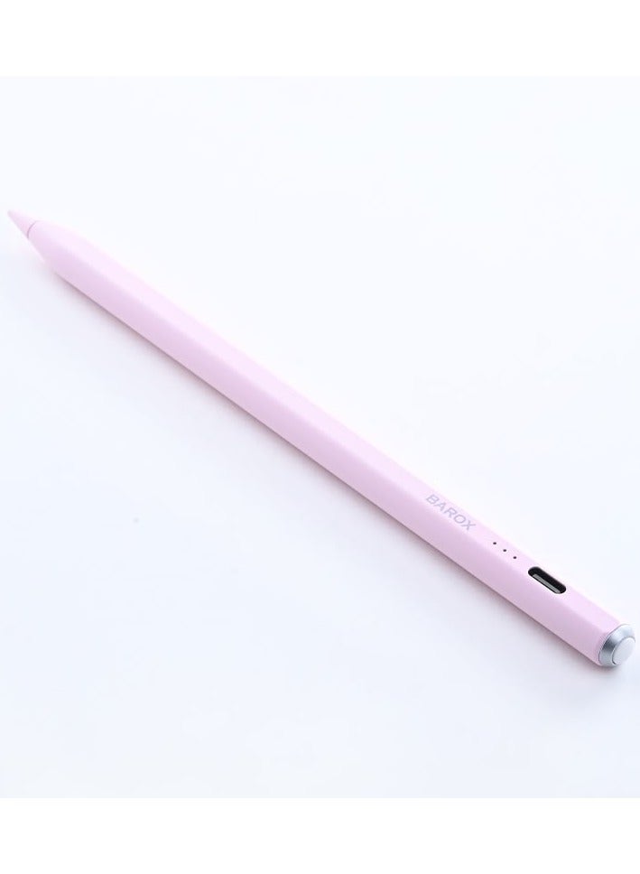 BAROX iPad Stylus Pen Smart Pencil Compatible with iPad 2018–2026 (Supports 11th Gen, iPad A16, 10th, 9th, 8th, 7th, 6th, iPad Pro, iPad Air, iPad Mini) – Palm Rejection, Smooth & Precise Writing – Fast Charging USB-C (13 Minutes) – 14 Hours Battery Life – Includes 2 Extra Tips – PINK pencil -iPad Only (Not Compatible with Android ) - Image 5