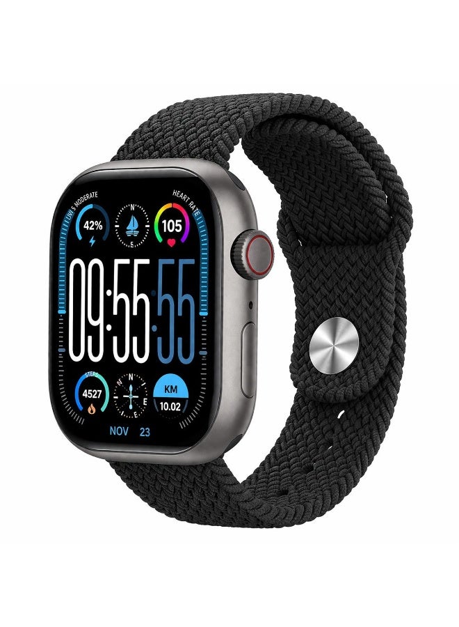 في & حول ساعة HK 23 Pro Plus الذكية من سلسلة Wearfit Pro 10، شاشة سوبر أموليد 2.2 بوصة، فتح القفل، دردشة بتقنية الذكاء الاصطناعي، نظام تحديد المواقع العالمي (GPS)، تقنية الاتصال قريب المدى (NFC)، بلوتوث الإصدار الخامس، مكالمات، شاحن لاسلكي - أسود - Image 1