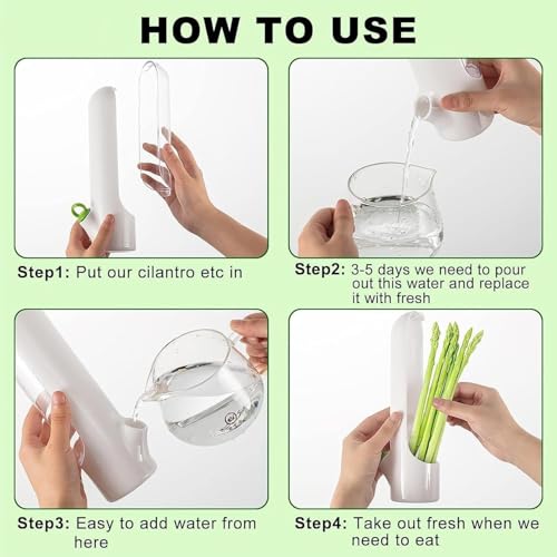 LUPINEZ Herb Saver Pod For Fridge | Herb Storage Containers | Fresh Herb Keeper for Refrigerator | Fresh Herbs Saver Keep Your Greens Fresh Longer For Coriander, Mint, Parsley, Cilantro & More (2 PCS) - Image 3
