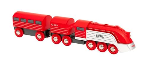 BRIO World 33557 Streamline Train Set 3Piece Wooden Toy Set Designed for Speed Fine Craftsmanship Great for Kids Ages 3 and Up - Image 1