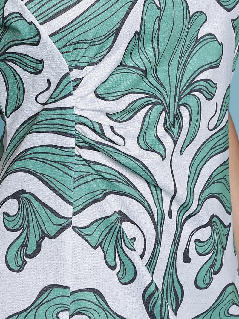 HELLCAT Green Dress for Girls for 11-16 Years | Stylish Long Dress for Girls Dress for Girls_Green3_11-12 Years - Image 3