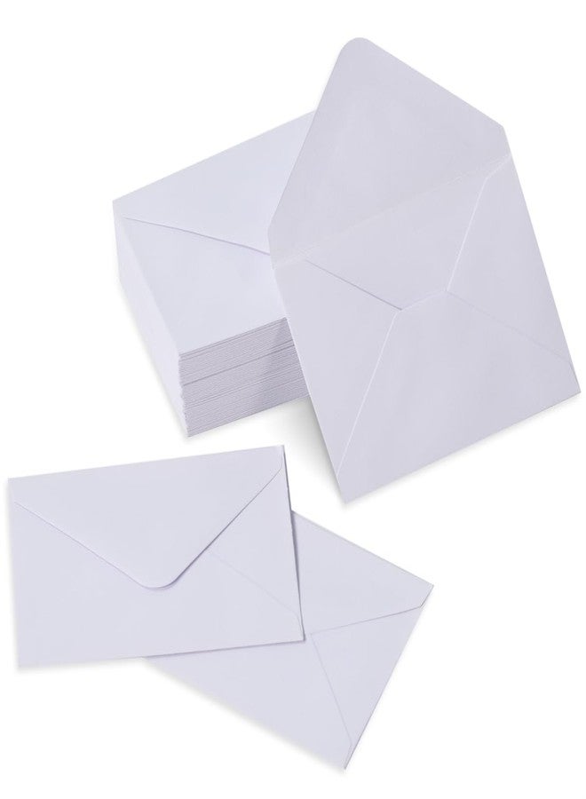 Keketer 100 Pack 4 x 2.75" Mini Envelopes 120GSM Gift Card White Envelopes Bulk Small Paper Gift Card Sleeves Greeting Card Business Card Brown Tiny Envelope Pockets for Card & Invitation - Image 1