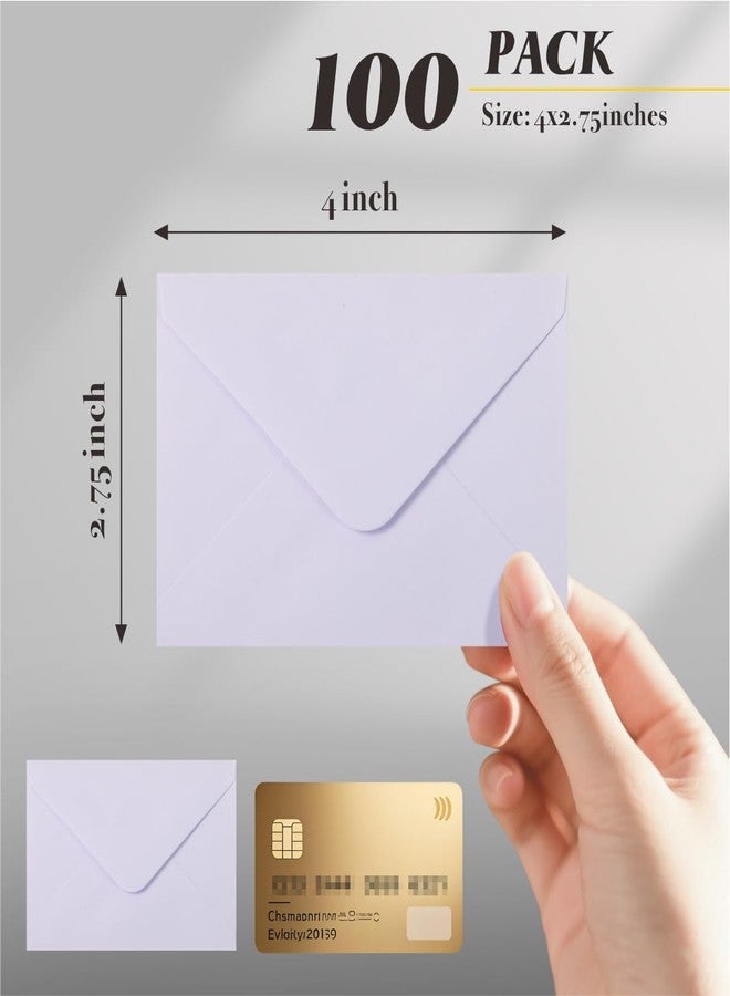 Keketer 100 Pack 4 x 2.75" Mini Envelopes 120GSM Gift Card White Envelopes Bulk Small Paper Gift Card Sleeves Greeting Card Business Card Brown Tiny Envelope Pockets for Card & Invitation - Image 2