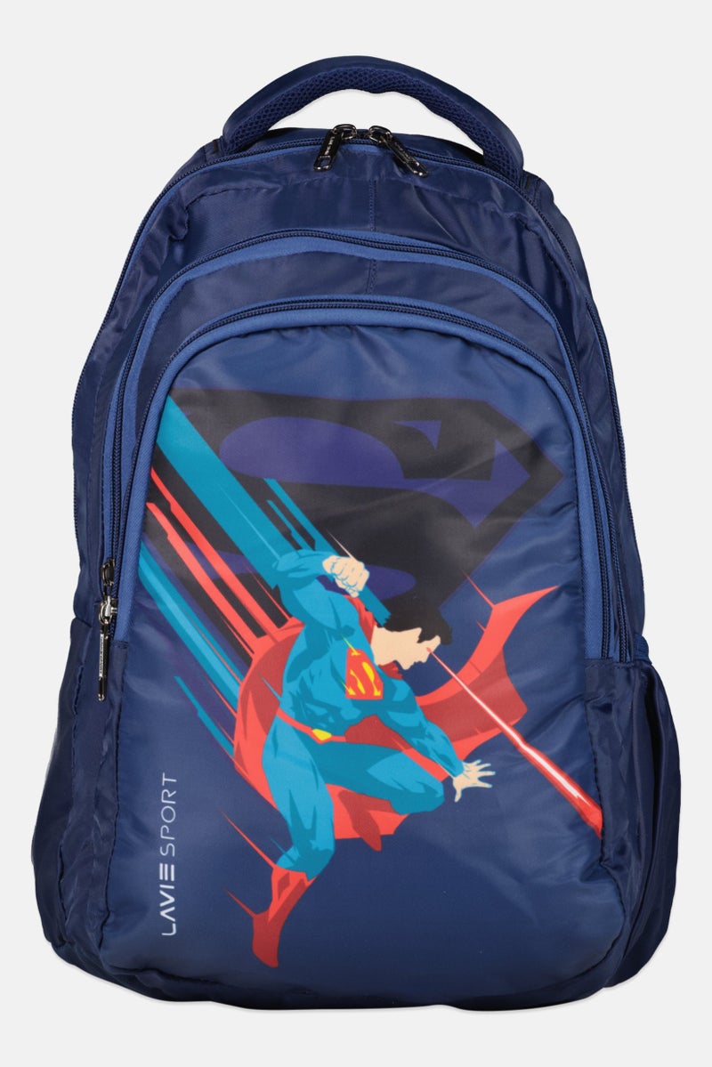 Lavie حقيبة ظهر للأطفال الأولاد بطباعة جرافيك، كحلي - Image 1