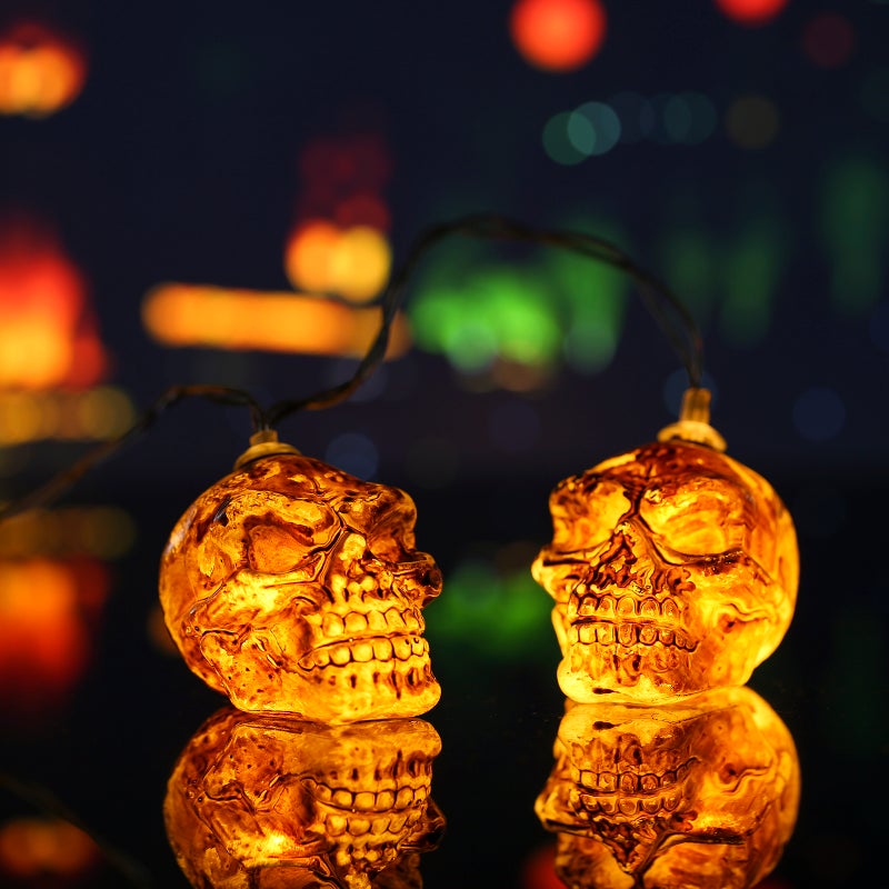 Halloween String Lights: 2 Meters 2 Packs Bendable Translucent Cable - Evenly Distributed LED Pendants Holiday Decorative Lights for Halloween Home Decor - Image 4