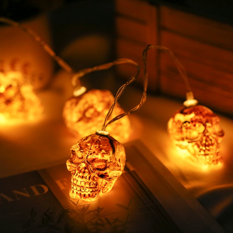 Halloween String Lights: 2 Meters 2 Packs Bendable Translucent Cable - Evenly Distributed LED Pendants Holiday Decorative Lights for Halloween Home Decor - Image 5