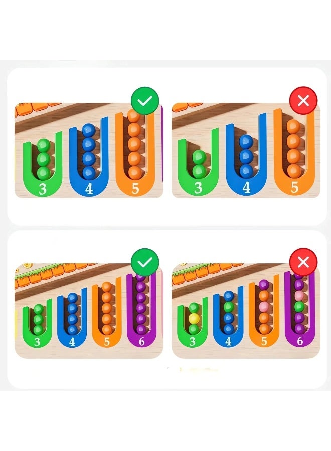 Capstro Wooden Counting & Color Sorting Board with Magnetic Pen Mushroom House Magnetic Bead Maze Toy | Early Learning Logical Thinking & Fine Motor Activity for Kids – Mushroom House - Image 5