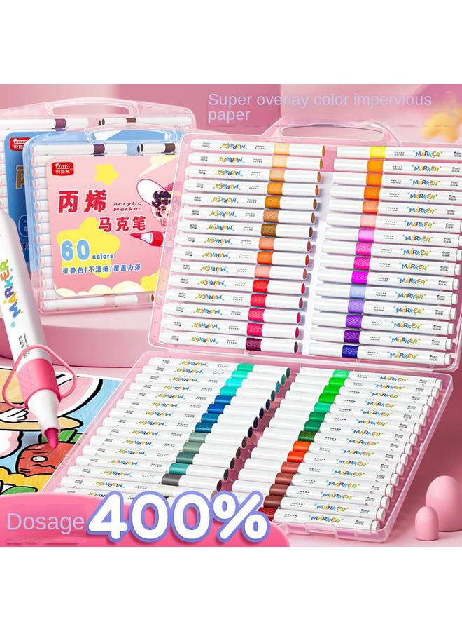 Bluejw Acrylic Marker Children's Watercolor Pen Refill Pupils Special For Primary School Art Painting Color Stackable Kindergarten  - Image 2