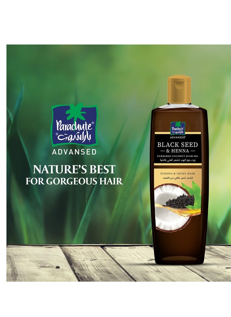 Parachute Parachute Advansed Blackseed &Henna Enriched Coconut Hair Oil | For Strong and Shiny Hair | All Hair Types| Non Sticky| 10.1 Fl.Oz  - Image 2