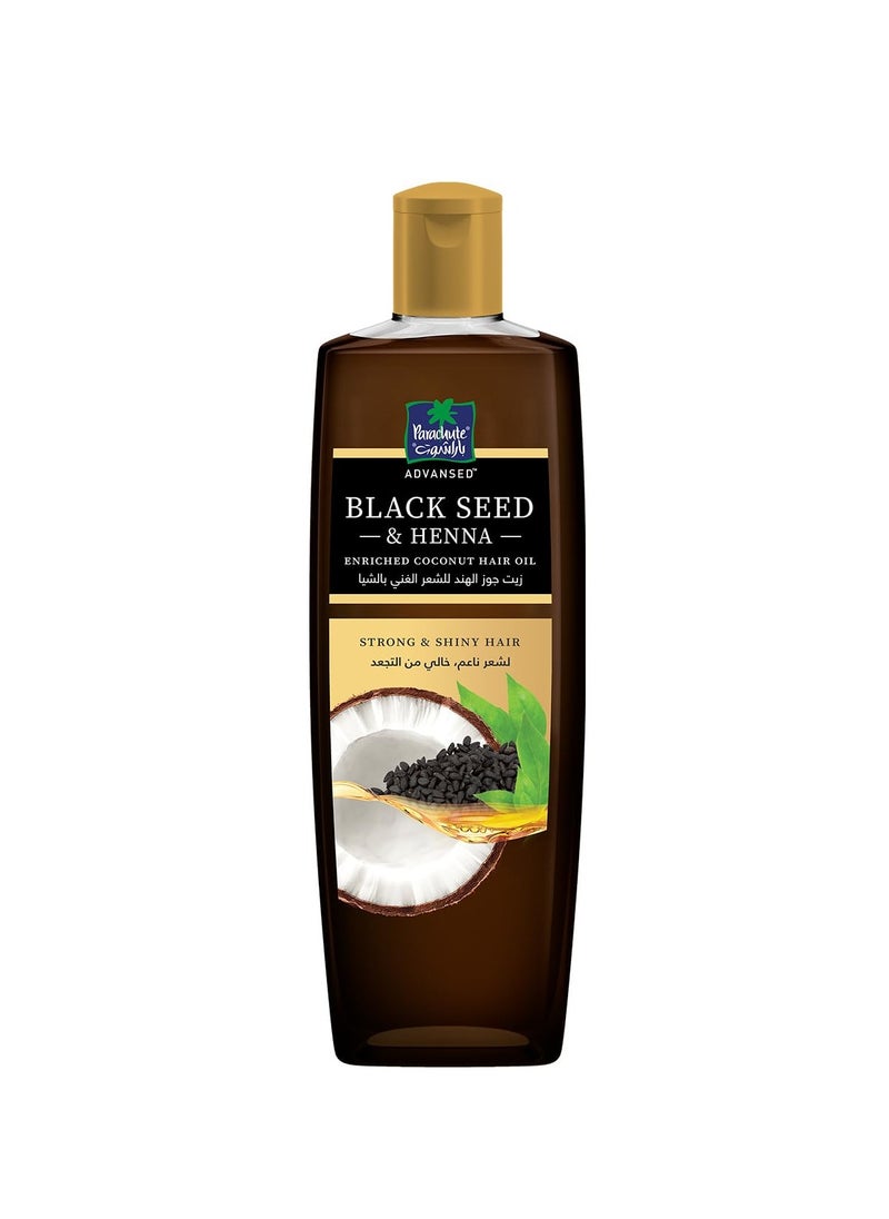 Parachute Parachute Advansed Blackseed &Henna Enriched Coconut Hair Oil | For Strong and Shiny Hair | All Hair Types| Non Sticky| 10.1 Fl.Oz  - Image 1