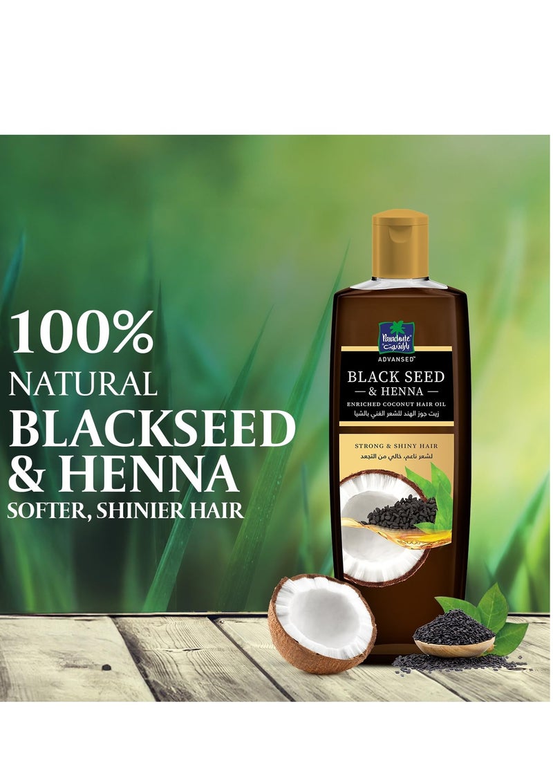 Parachute Parachute Advansed Blackseed &Henna Enriched Coconut Hair Oil | For Strong and Shiny Hair | All Hair Types| Non Sticky| 10.1 Fl.Oz  - Image 3