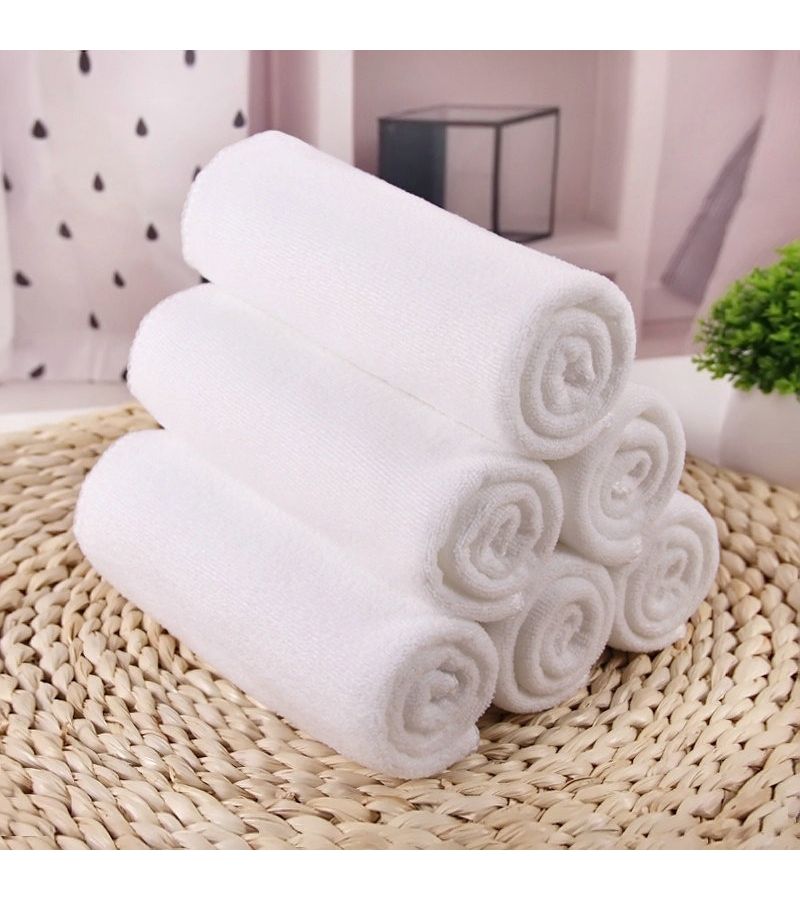 6 Piece White Travel Towel Set Quick Dry Soft Bohemian Home Gym - Image 1