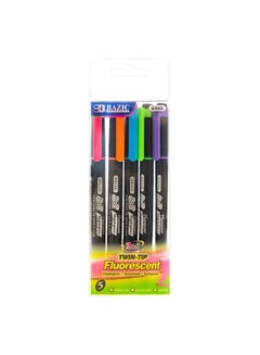 BAZIC Products Highlighter Pen Chisel Tip Broad Fine Line...