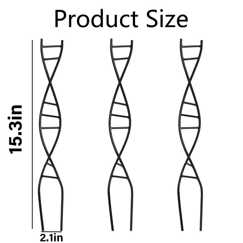 Goooxim DNA Spiral Plant Trellis Indoor - Durable Metal Trellis for Potted Plants, Perfect for Small Houseplant Pots, Ideal for Ivy and Pothos, Space-Saving Vertical Support for Climbing Growth - Image 2
