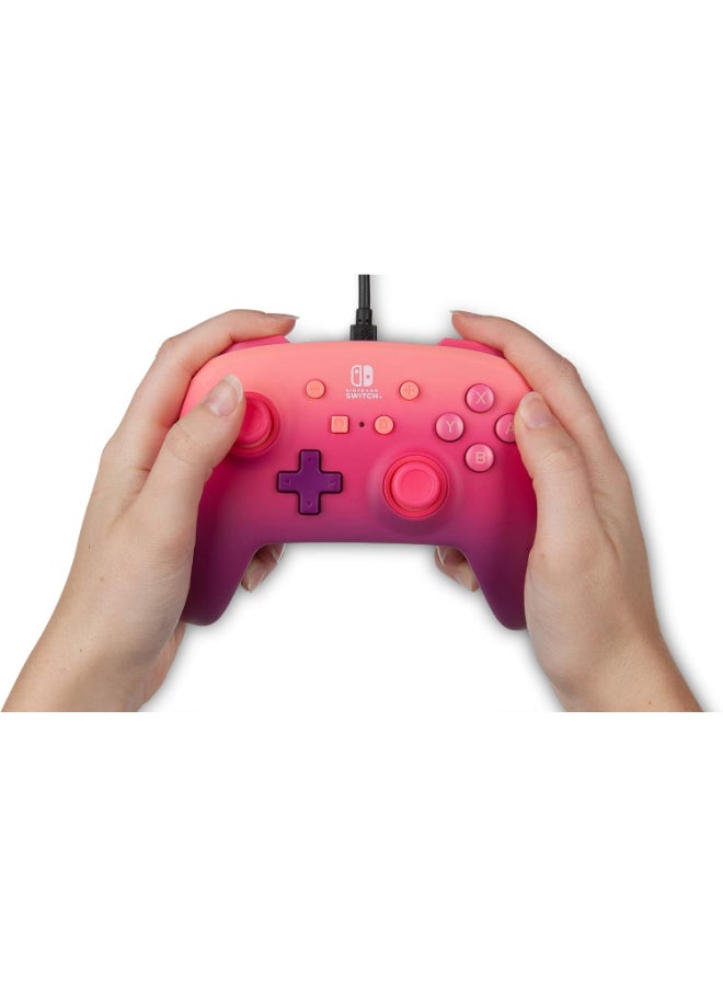 PowerA Enhanced Wired Controller for Nintendo Switch - Fuchsia Fantasy, pink, red, purple, gamepad, wired video game controller, gaming controller - Image 4