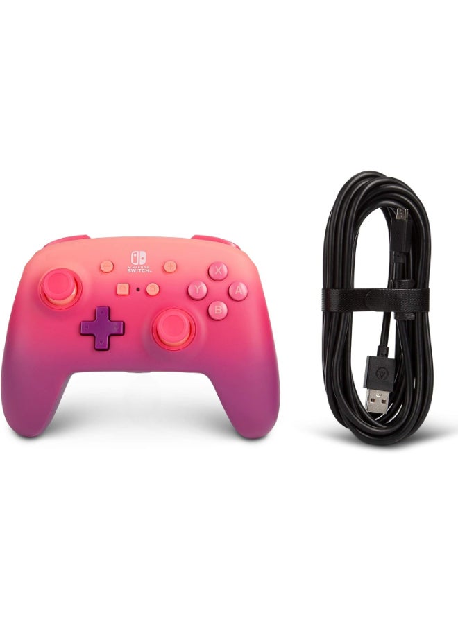 PowerA Enhanced Wired Controller for Nintendo Switch - Fuchsia Fantasy, pink, red, purple, gamepad, wired video game controller, gaming controller - Image 3