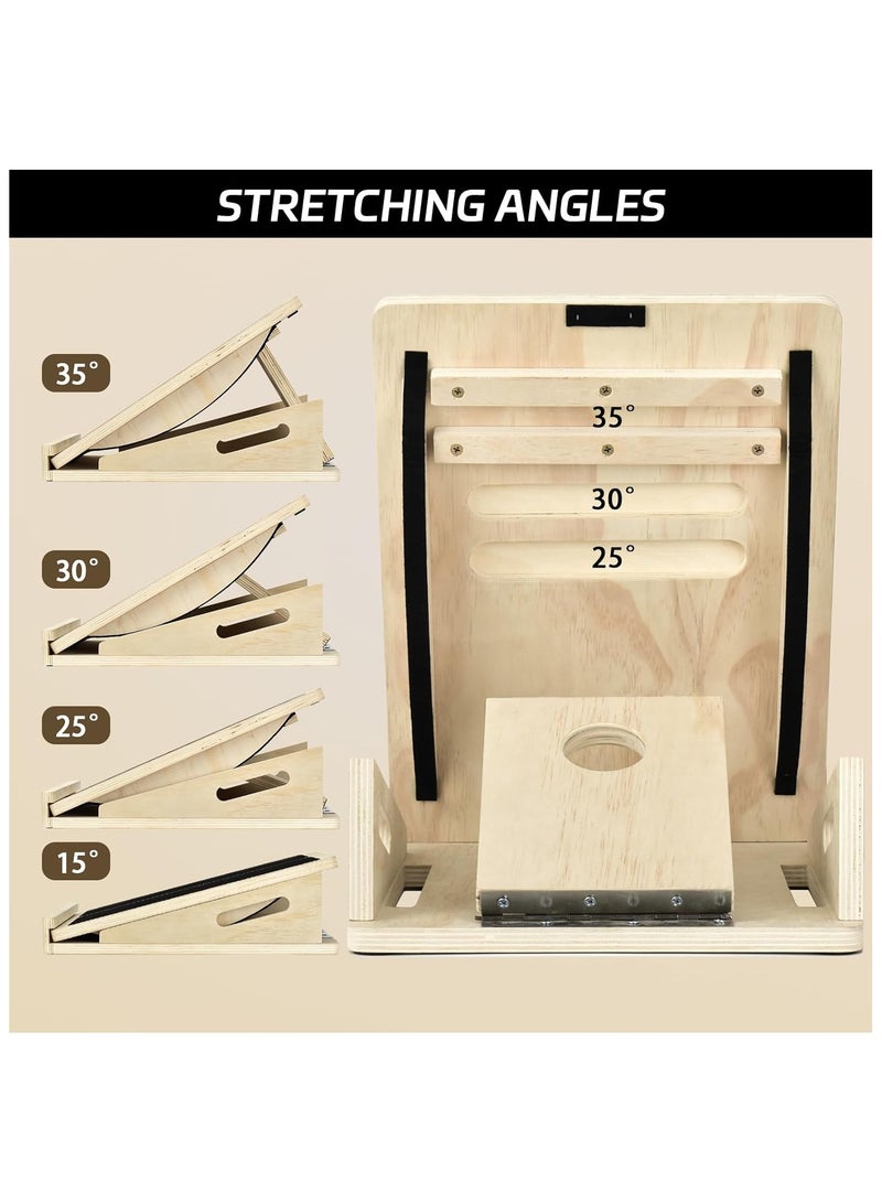 2 × 1 لوح التوازن الخشبي ولوح مائل  قابل للتعديل لتدريب التوازن وتمديد عضلات الساق - Image 3
