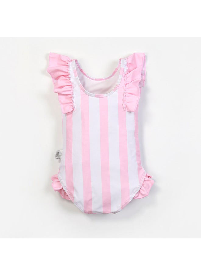 Generic Children's Swimwear Girls' Siaman Bikini Cartoon Rabbit Girls' Swimwear Sleeveless Swimsuit For Small, Medium And Large Children-Color:F002: Swing Rabbit Sleeveless Swimsuit, Swim Cap- - Image 4