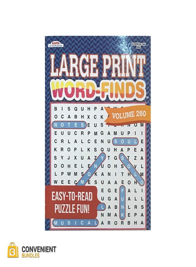 Kappa Word Search Puzzle Book Bundle (4-Pack Bundle) Easy-to-Read Large Print | 80 Challenging Searching Games Each | Men, Women, Adults, Seniors | Less Eye Fatigue & Strain - Image 3