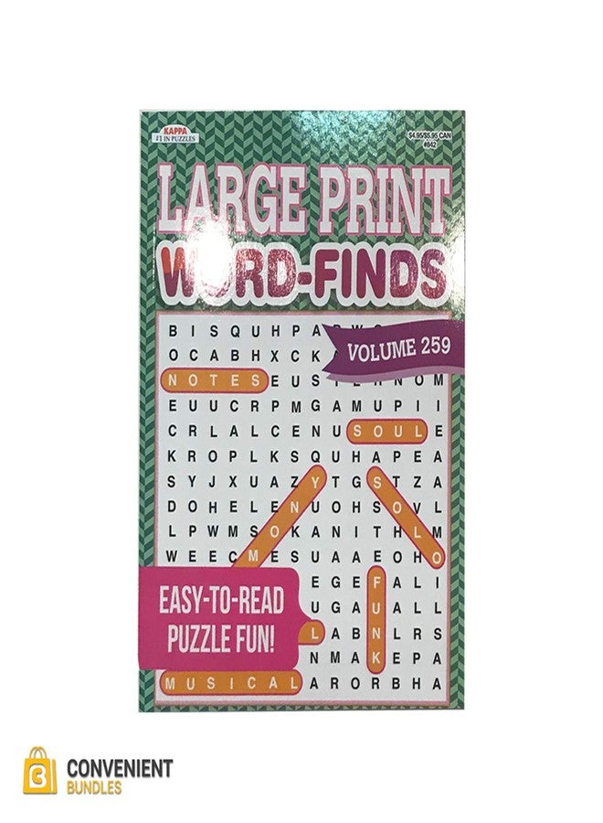 Kappa Word Search Puzzle Book Bundle (4-Pack Bundle) Easy-to-Read Large Print | 80 Challenging Searching Games Each | Men, Women, Adults, Seniors | Less Eye Fatigue & Strain - Image 4