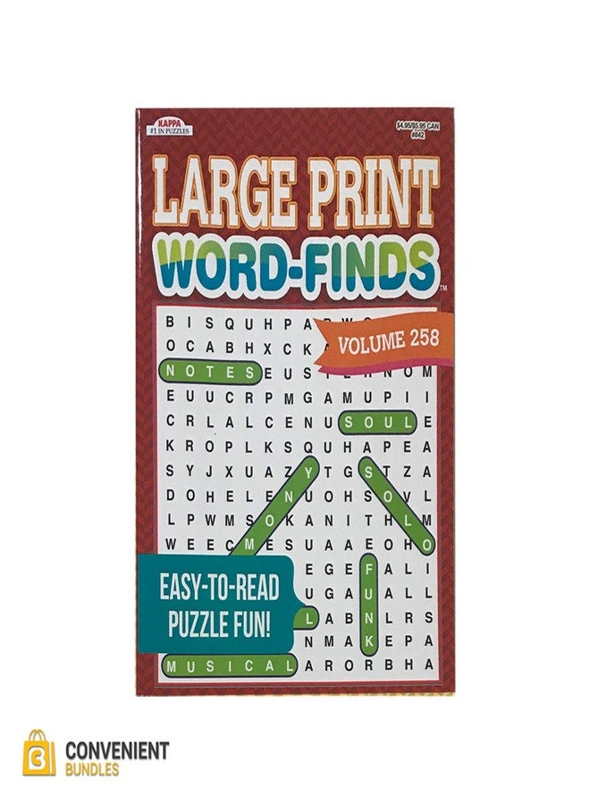 Kappa Word Search Puzzle Book Bundle (4-Pack Bundle) Easy-to-Read Large Print | 80 Challenging Searching Games Each | Men, Women, Adults, Seniors | Less Eye Fatigue & Strain - Image 2