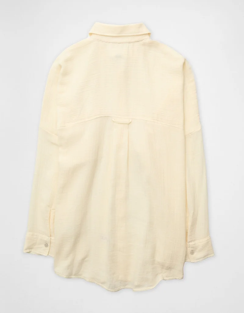 American Eagle  AE Oversized Button-Up Shirt for Women | Best Price UAE