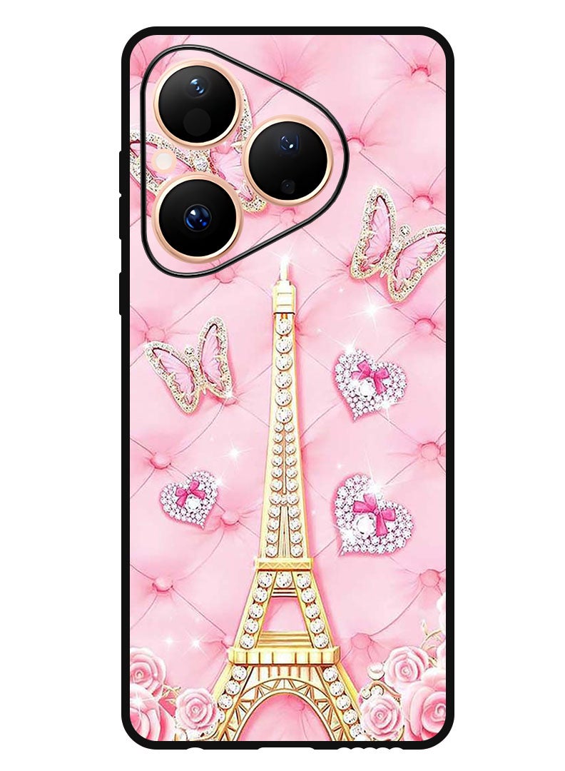 Theodor Case Compatible with Huawei Pura 80 6.6 Inch Protection Shockproof Bumper Cover Eiffel Tower (2) - Image 1